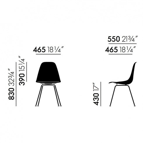 Cadeira Eames em Plástico DSX / Base Cromada